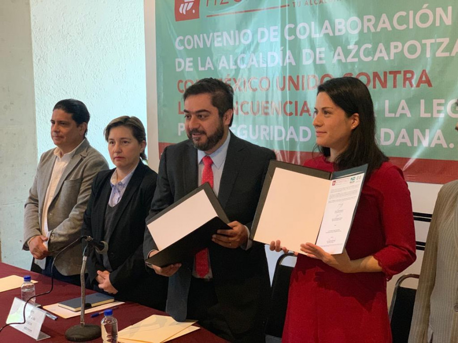 Azcapotzalco y MUCD, firman convenio para reforzar seguridad ciudadana