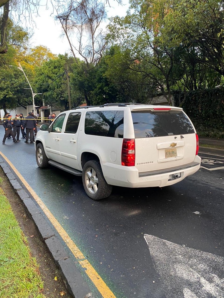 Así quedó la camioneta de García Harfuch tras el atentado