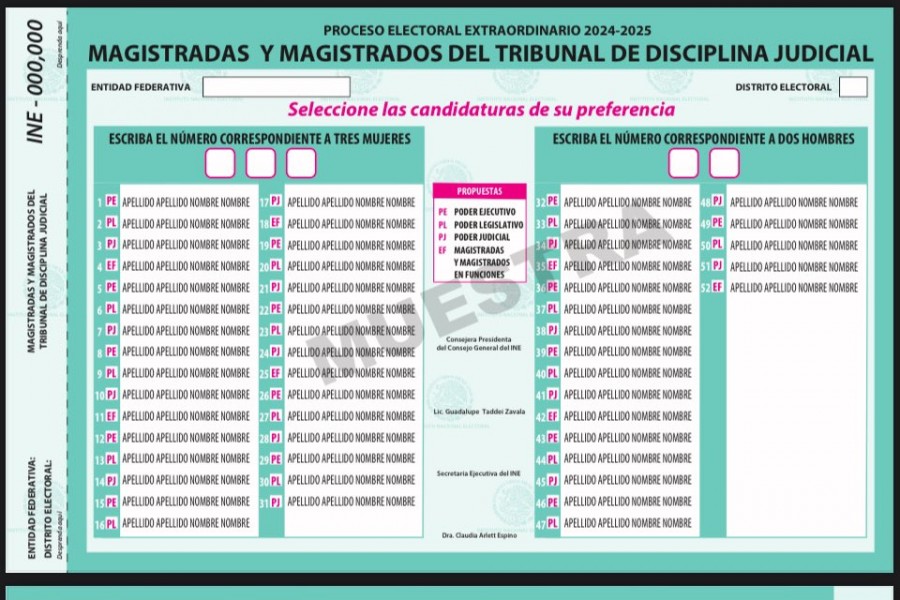 Boletas Elección Judicial