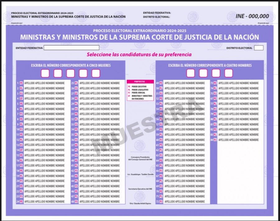 Boletas Elección Judicial