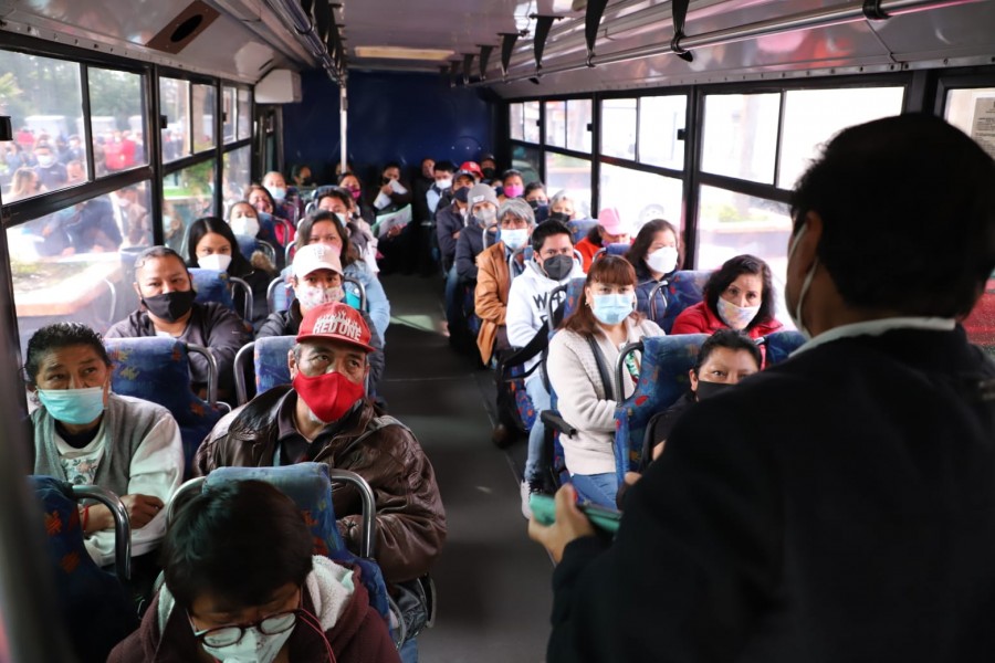 Cuajimalpa habilita transporte gratuito a su población para recibir vacuna contra el COVID-19