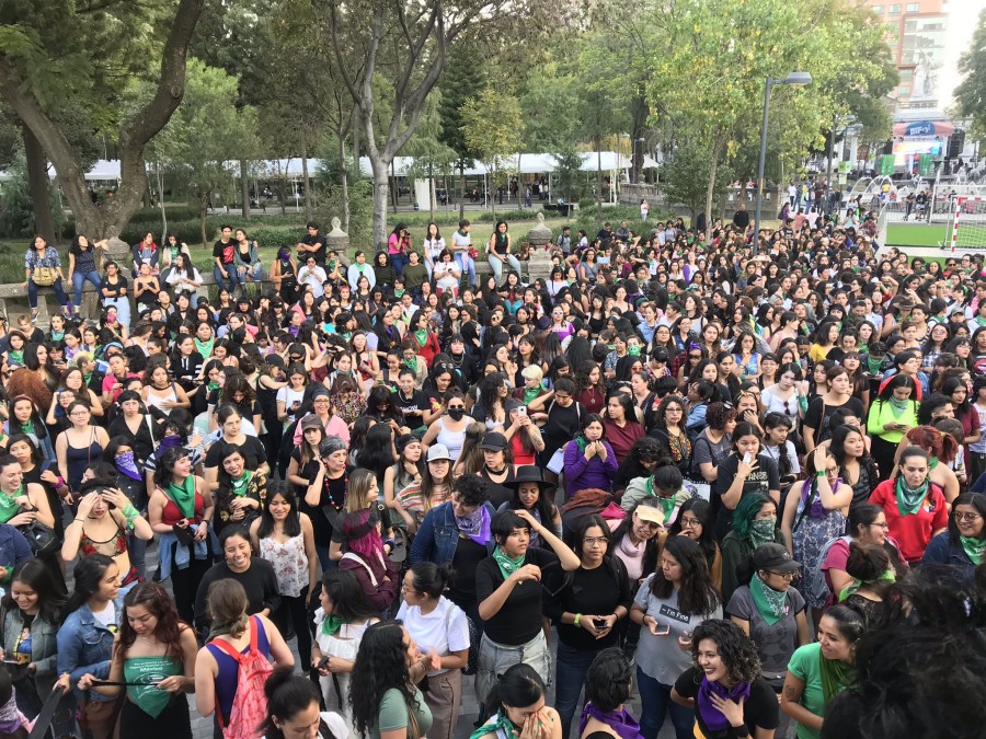 Performance feminista ?Un violador en tu camino? en la CDMX