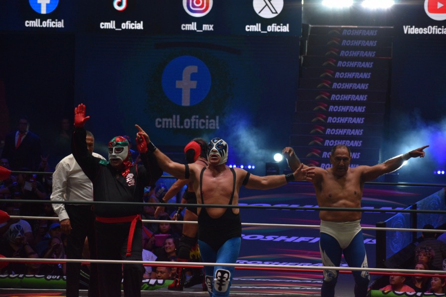 Atlantis, Octagón y Blue Panther vs El Satánico, Fuerza Guerrera y Virus