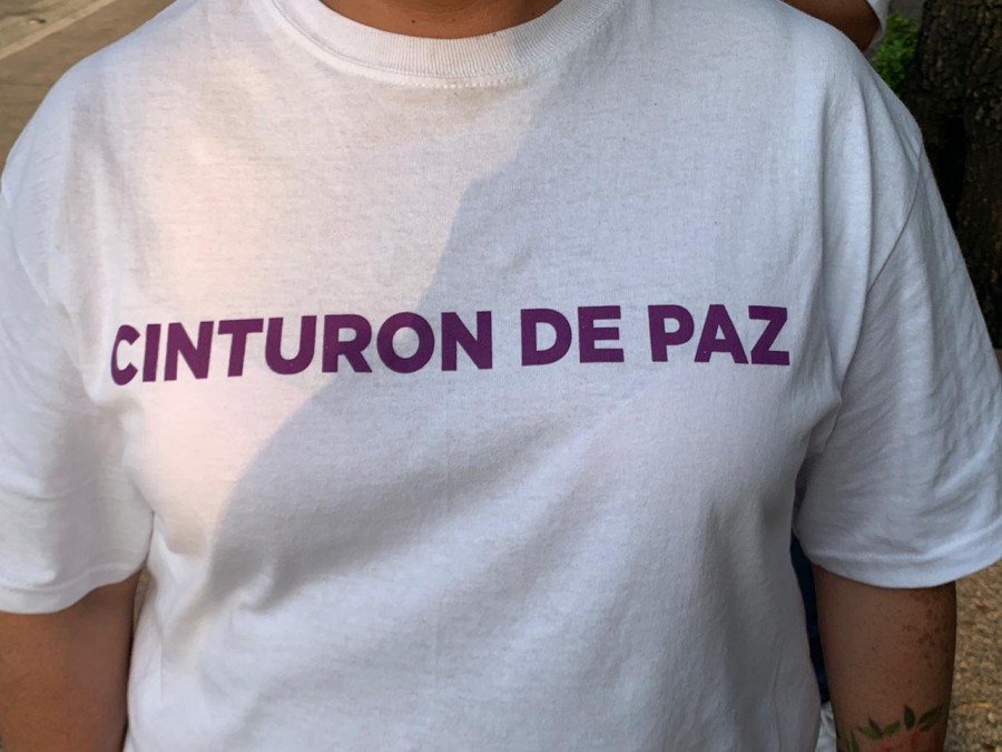 Se implementa ?Cinturón de la paz? ante marcha contra violencia de genero