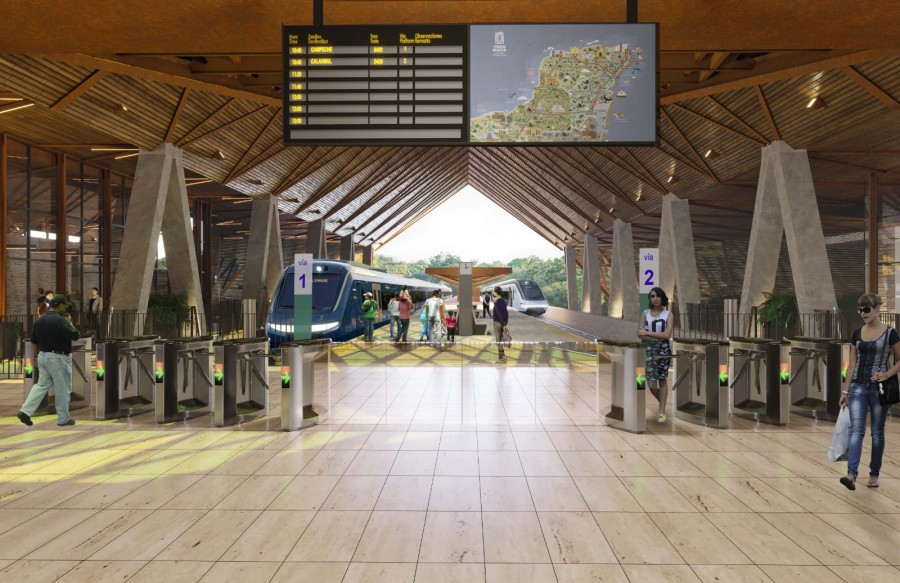 Presenta Fonatur, estación Palenque del Tren Maya