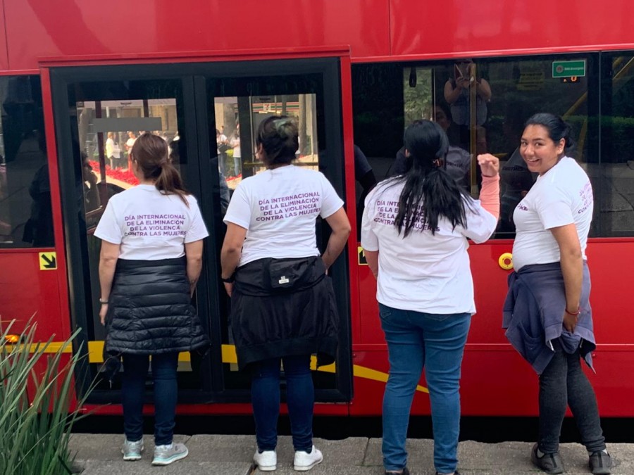 Se implementa ?Cinturón de la paz? ante marcha contra violencia de genero