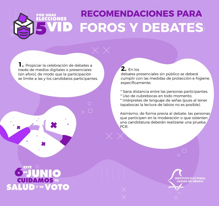 Emite IECM recomendaciones sanitarias para actos de campaña, durante el proceso electoral