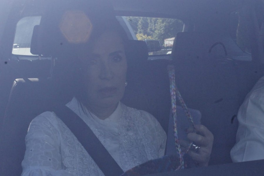 Rosario Robles a su llega al Reclusorio Sur