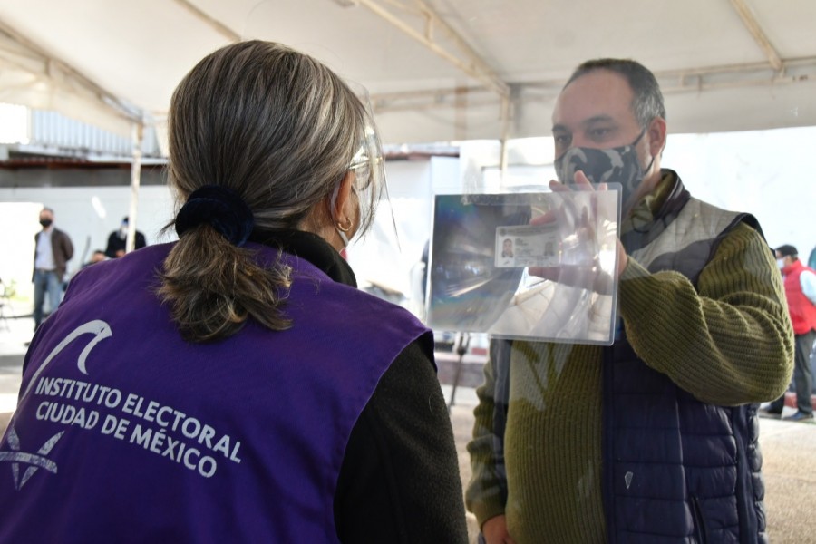 IECM realiza simulacro de votación con medidas sanitarias