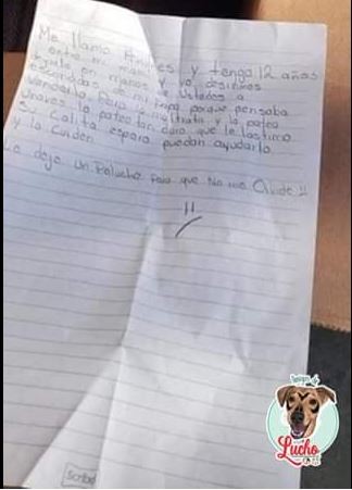 Andrés deja a su perrito