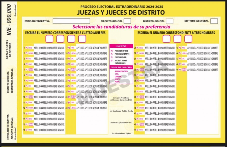 Boletas Elección Judicial