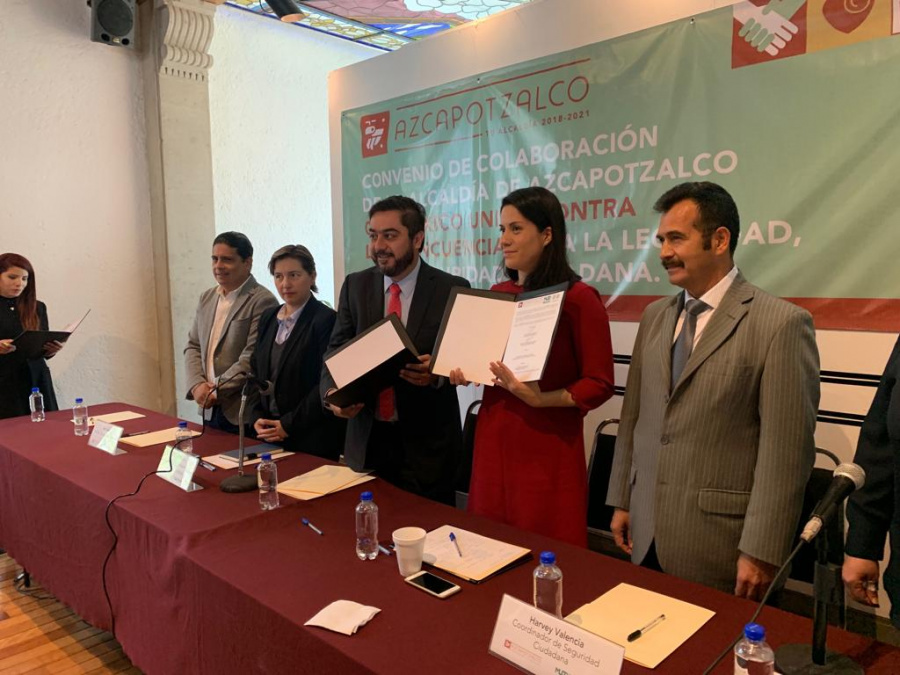 Azcapotzalco y MUCD, firman convenio para reforzar seguridad ciudadana (Galería)