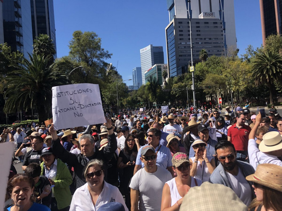 Capitalinos marchan contra las consultas de AMLO: Fotogalería
