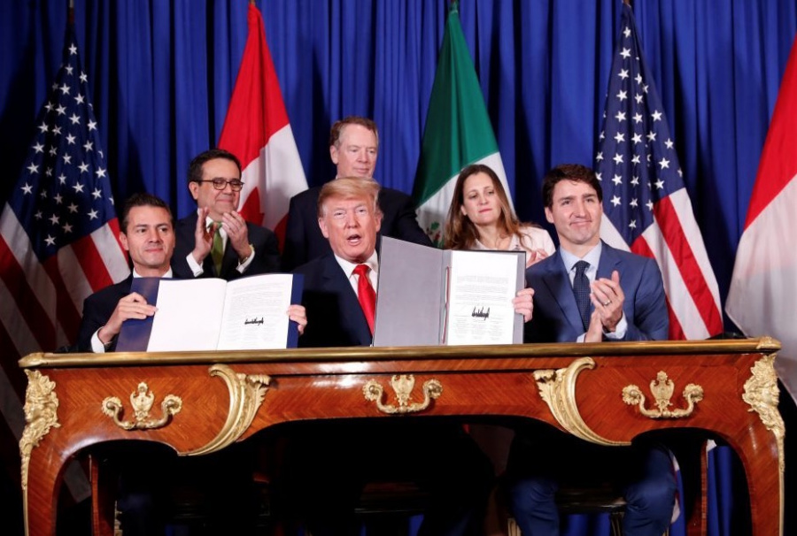 Peña Nieto, Trump y Trudeau firman el T-MEC en Cumbre del G20