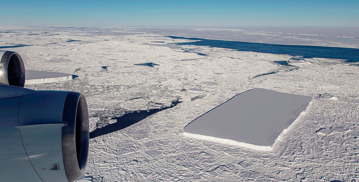 Descubre la NASA un Iceberg de forma rectangular