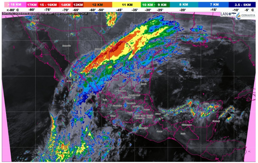 Continúa el descenso de temperaturas en el norte del país: SMN