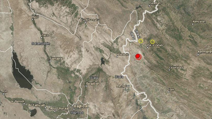 Un sismo de magnitud 6.3 grados se registra en la frontera entre Irak e Irán