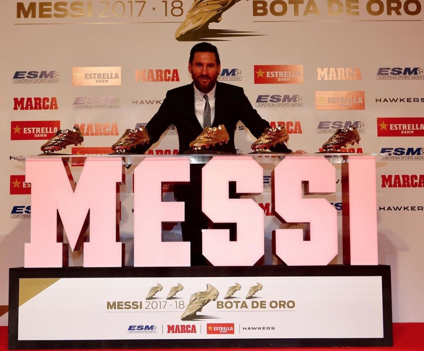 Messi, obtiene su Bota de Oro número cinco