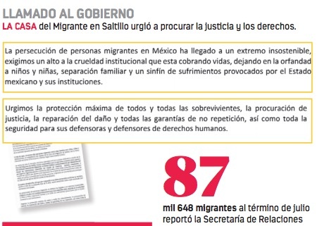 Acusan asesinato en operativo migratorio
