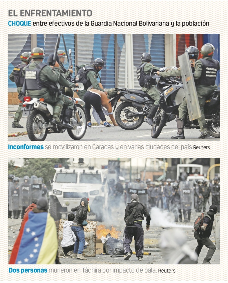 Militares chavistas reprimen disidentes