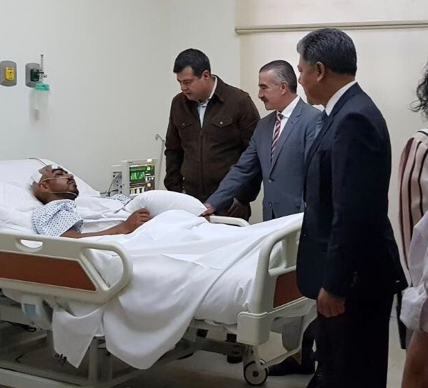 Amieva visita a agente de la PGJ-CDMX, baleado en la Narvarte