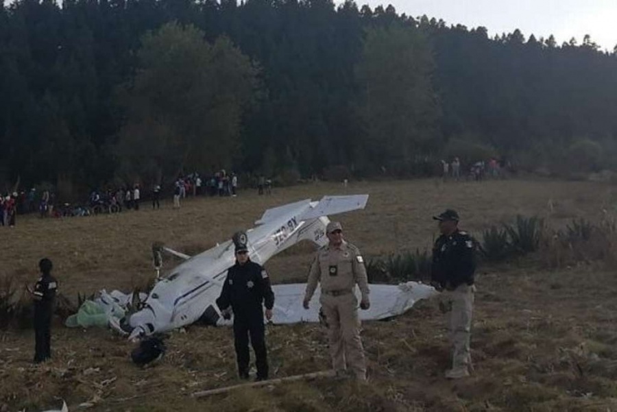 Avioneta tipo Cessna se desploma cerca del Nevado de Toluca