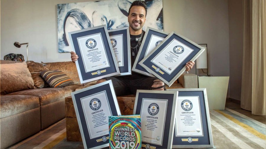 “Despacito” de Luis Fonsi recibe siete récords Guinness